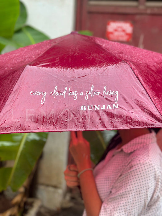 Personalized - 3 Fold Umbrella - Every Cloud Has A Silver Lining - LemonadeLuxe Gifting