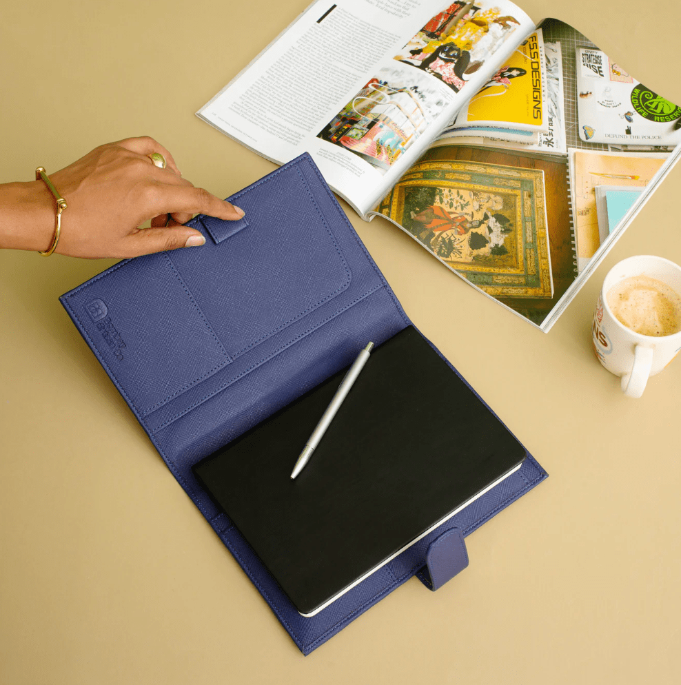 Personalized A5 Organiser Cover With Diary – Vegan Leather - Lemonade