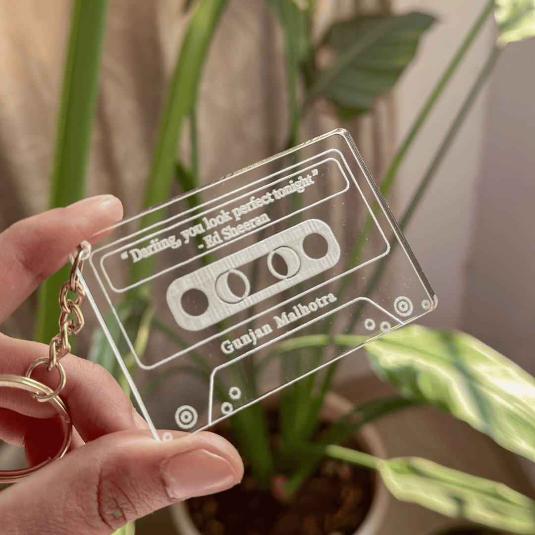 Personalized - Acrylic - Cassette Keychain - LemonadeHome
