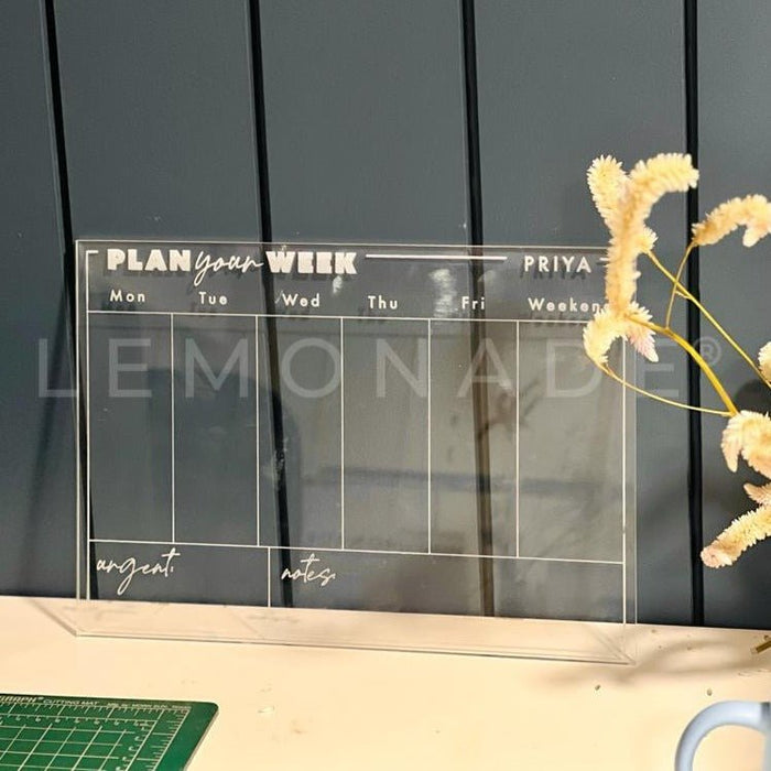 Personalized - Acrylic Planner - Plan Your Week - LemonadeHome