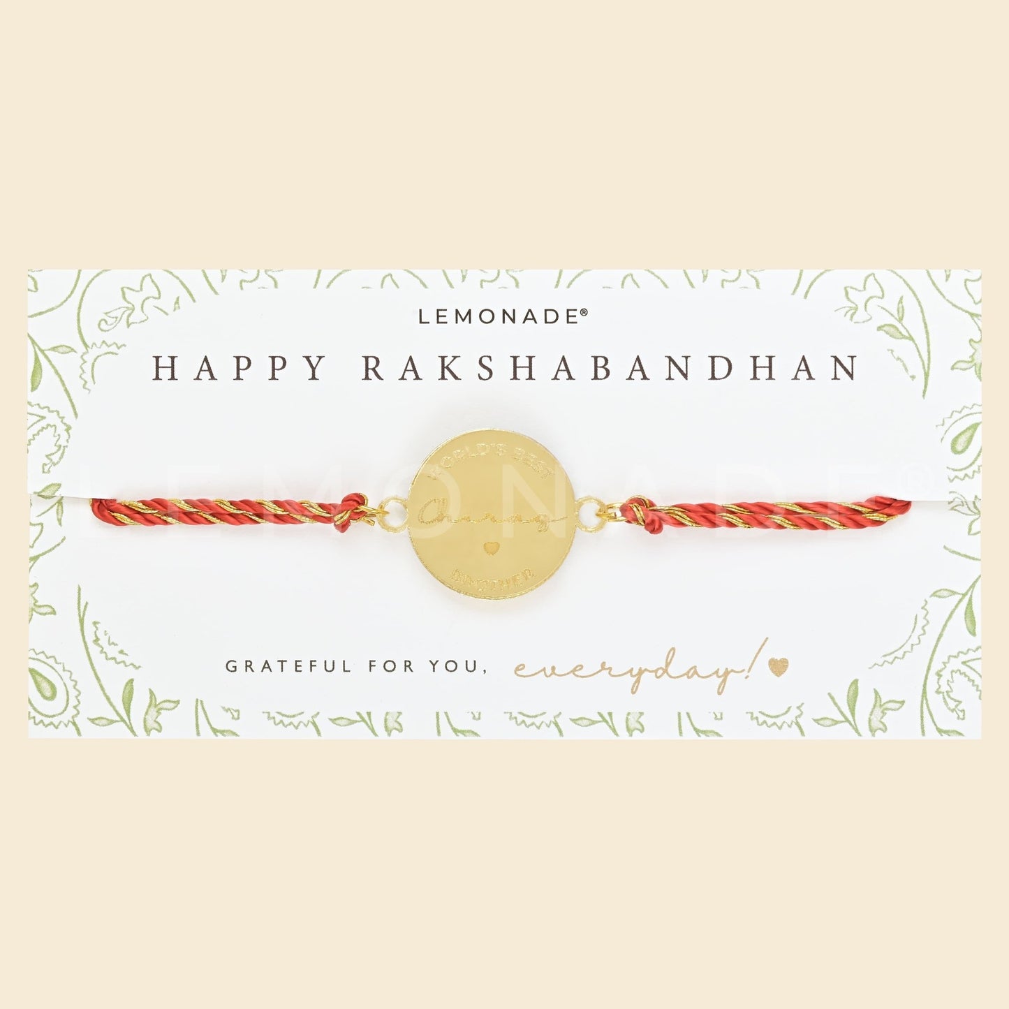 Personalized - Acrylic Rakhi - Sold Individually - LemonadeLuxe Gifting