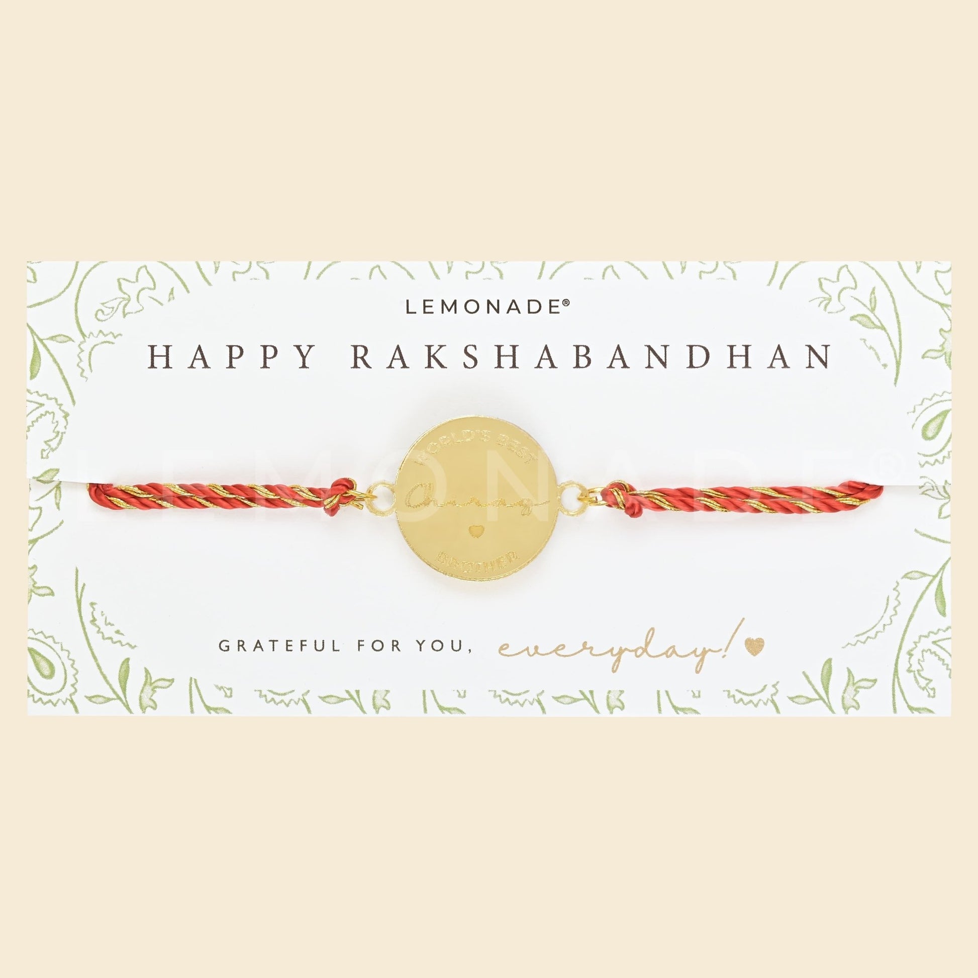 Personalized - Acrylic Rakhi - Sold Individually - LemonadeLuxe Gifting