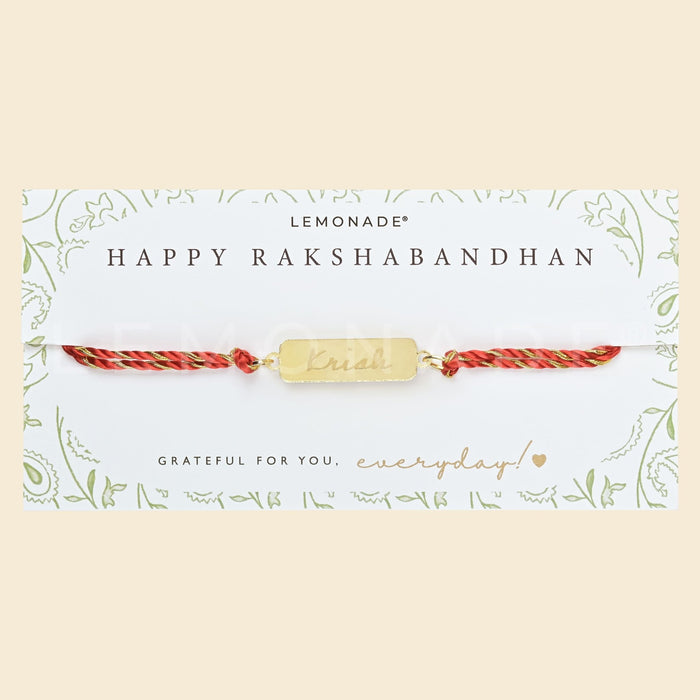 Personalized - Acrylic Rakhi - Sold Individually - LemonadeLuxe Gifting