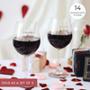 Personalized - Amore Wine Glass Pair - Set of 2 | Heart - LemonadeHome