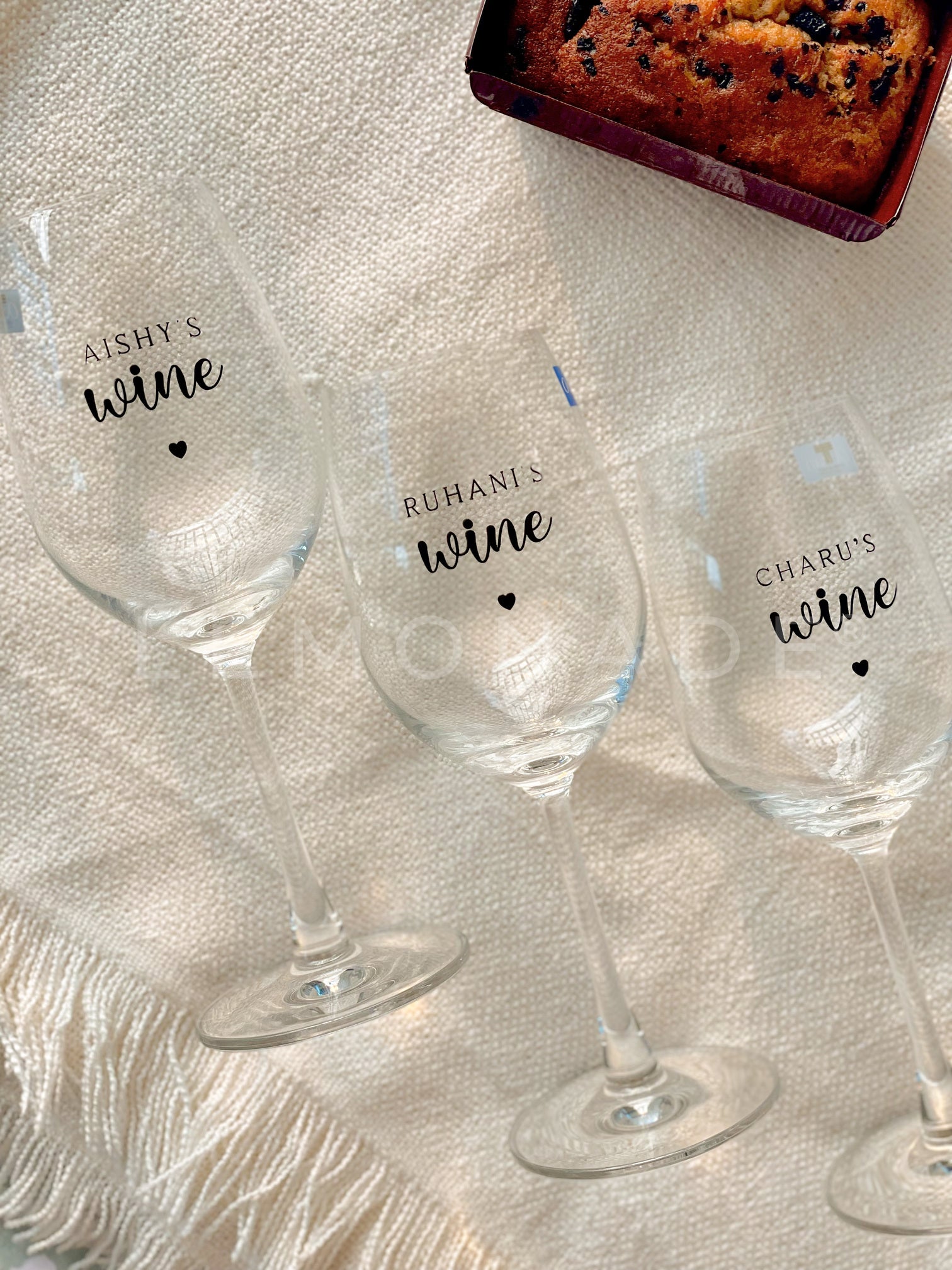 Personalized - Amore Wine Glass Pair - Set of 2 | Heart - LemonadeHome
