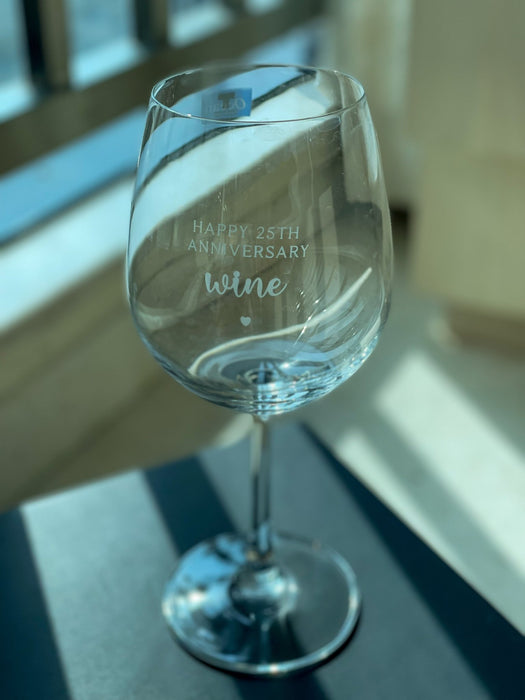 Personalized - Amore Wine Glass Pair - Set of 2 | Heart - LemonadeHome