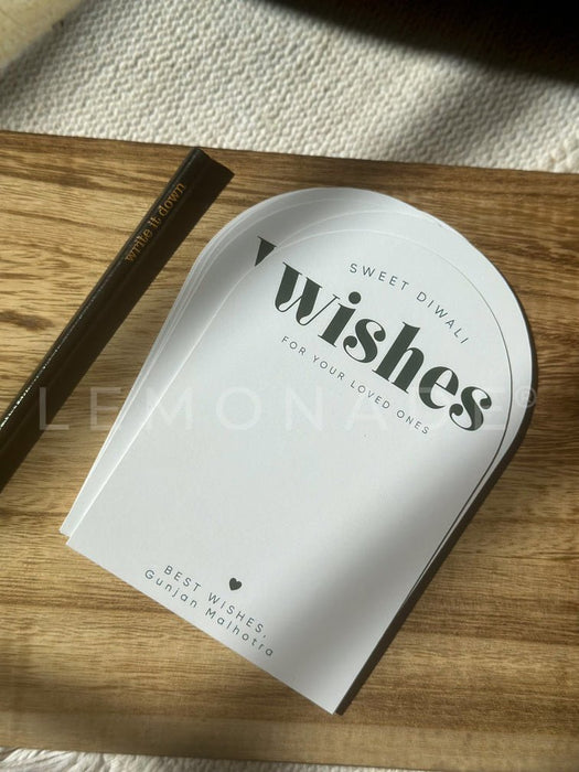 Personalized - Arc Notecards - Sweet Diwali Wishes - LemonadeStationery