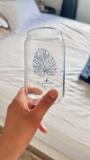 Personalized - Artisan Can Glass - Leafy - With Straw | Artisan Collection - LemonadeHome