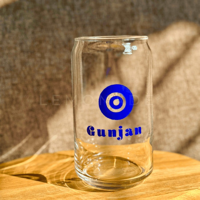 Personalized - Artisan Can Glass With Straw - Evil Eye | Artisan Collection - LemonadeHome