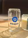 Personalized - Artisan Can Glass With Straw - Evil Eye | Artisan Collection - LemonadeHome