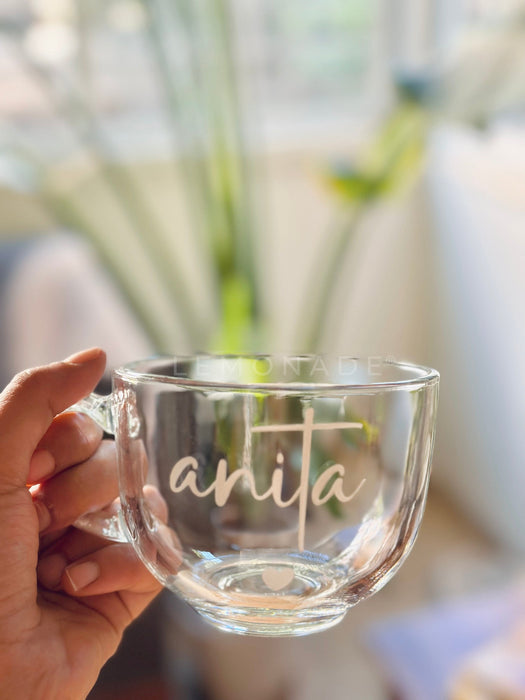 Personalized - Artisan Clear Mug | Soup Mug | Artisan Collection - LemonadeHome