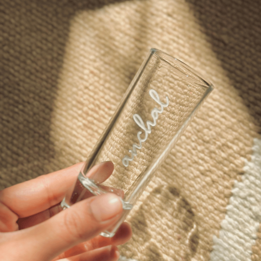 Personalized - Artisan - Cursive Timeless Script Shot Glasses - Set of 2 | Artisan Collection - LemonadeHome