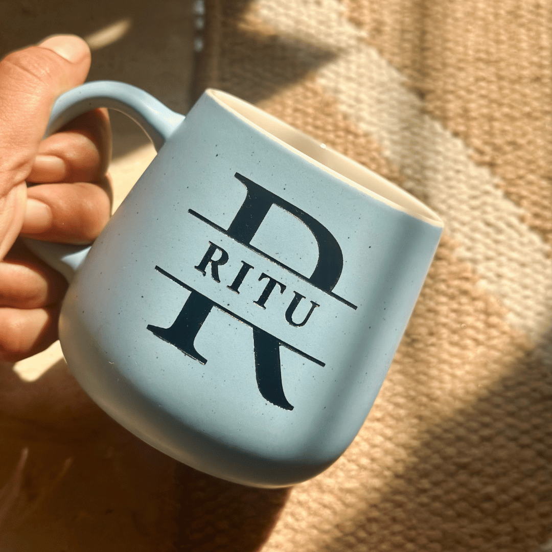 Personalized - Artisan Pastel Neu Ceramic Coffee Mug - Initial | Artisan Collection - LemonadeHome