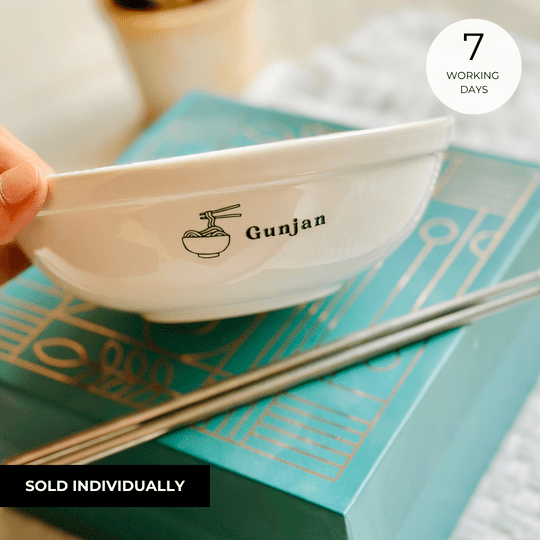 Personalized - Artisan - Ramen Bowl With Silver Chopsticks With Gift Box | Artisan Collection - LemonadeHome