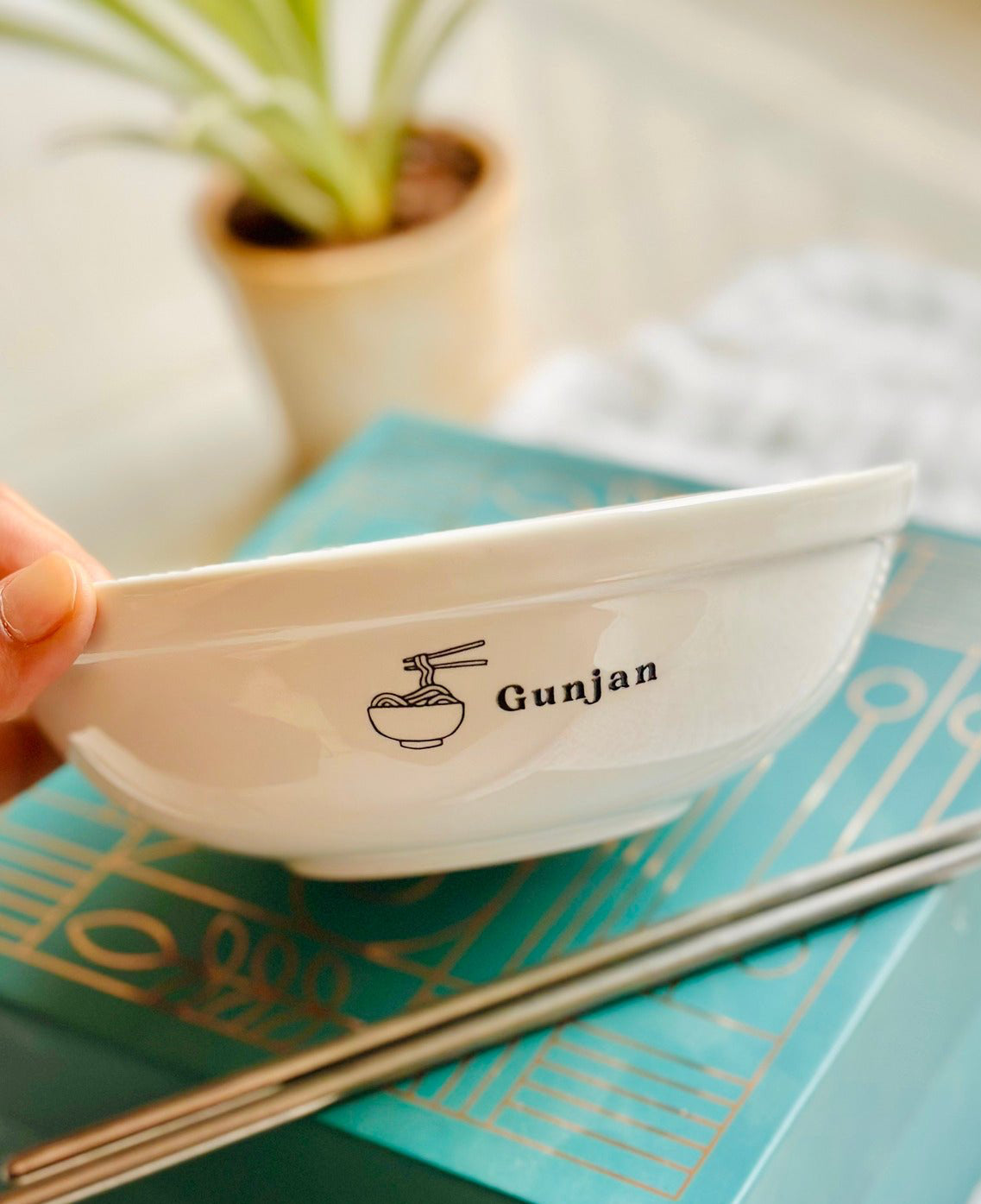 Personalized - Artisan - Ramen Bowl With Silver Chopsticks With Gift Box | Artisan Collection - LemonadeHome