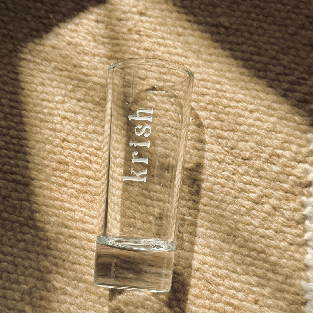Personalized - Artisan - Standard Timeless Script Shot Glasses - Set of 2 | Artisan Collection - LemonadeHome