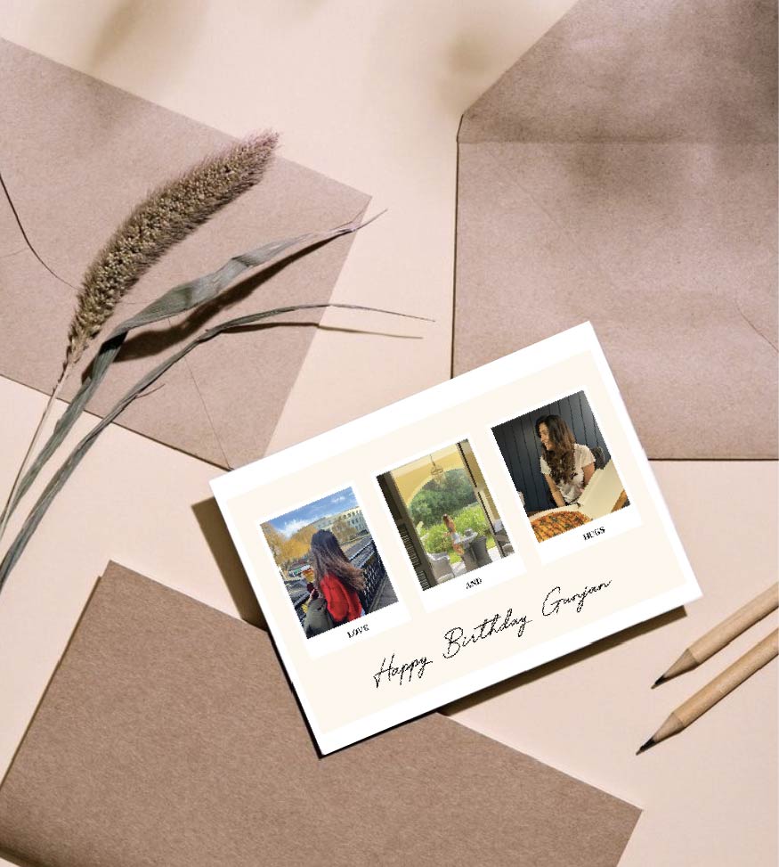 Personalized Birthday Greeting Card - Polaroids - LemonadeStationery