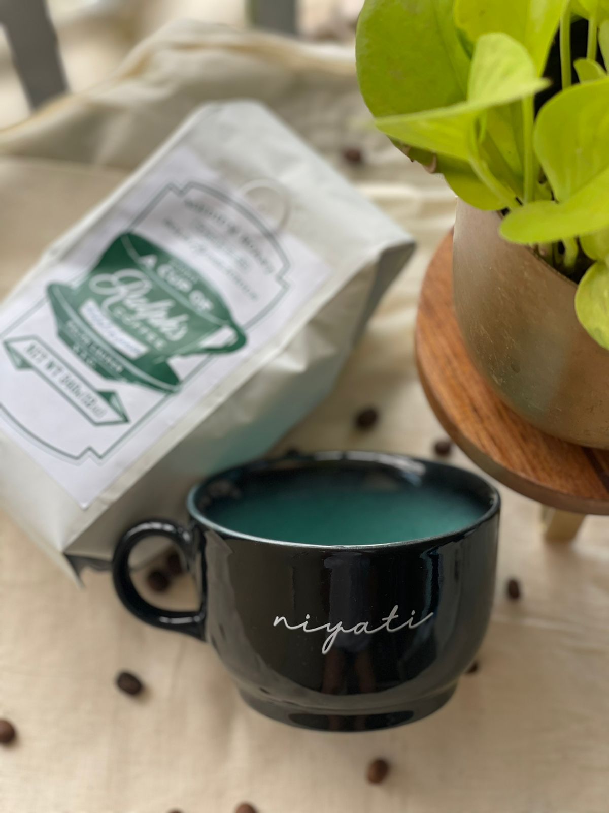 Personalized - Black Elegance Cappuccino Mug - LemonadeHome