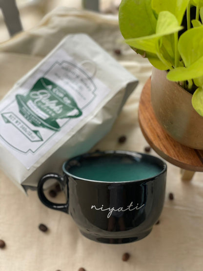 Personalized - Black Elegance Cappuccino Mug - LemonadeHome