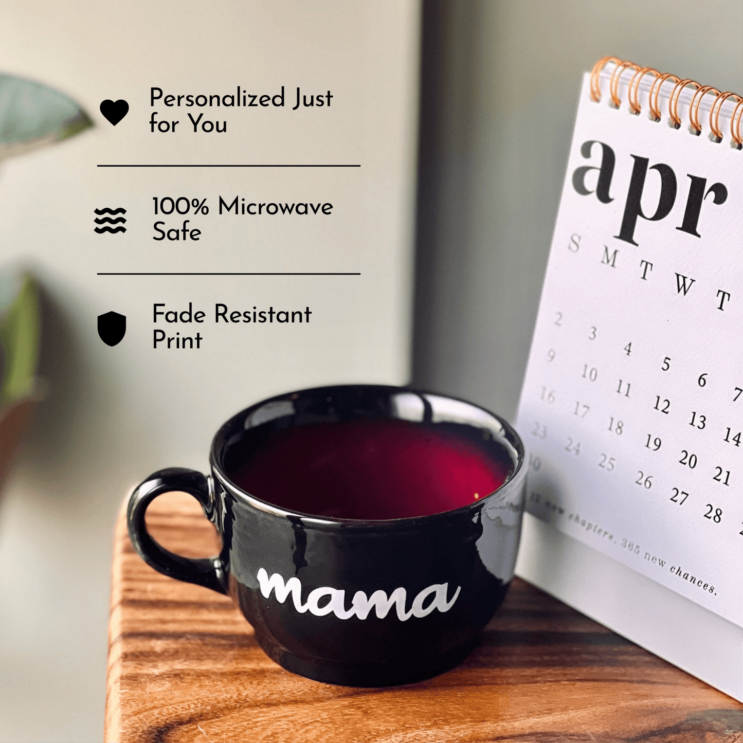 Personalized - Black Elegance Cappuccino Mug - LemonadeHome