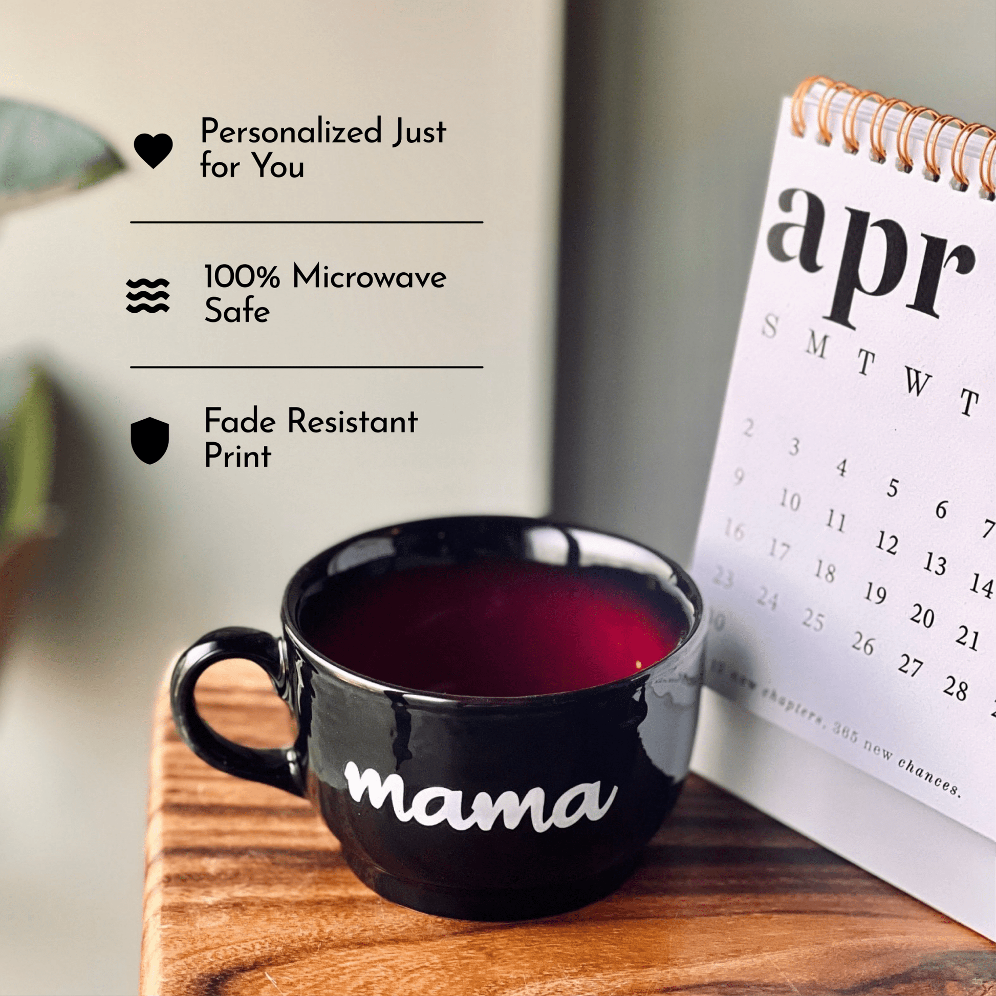 Personalized - Black Elegance Cappuccino Mug - LemonadeHome