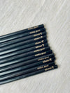 Personalized - Black Pencils - Set of 6 - LemonadeStationery