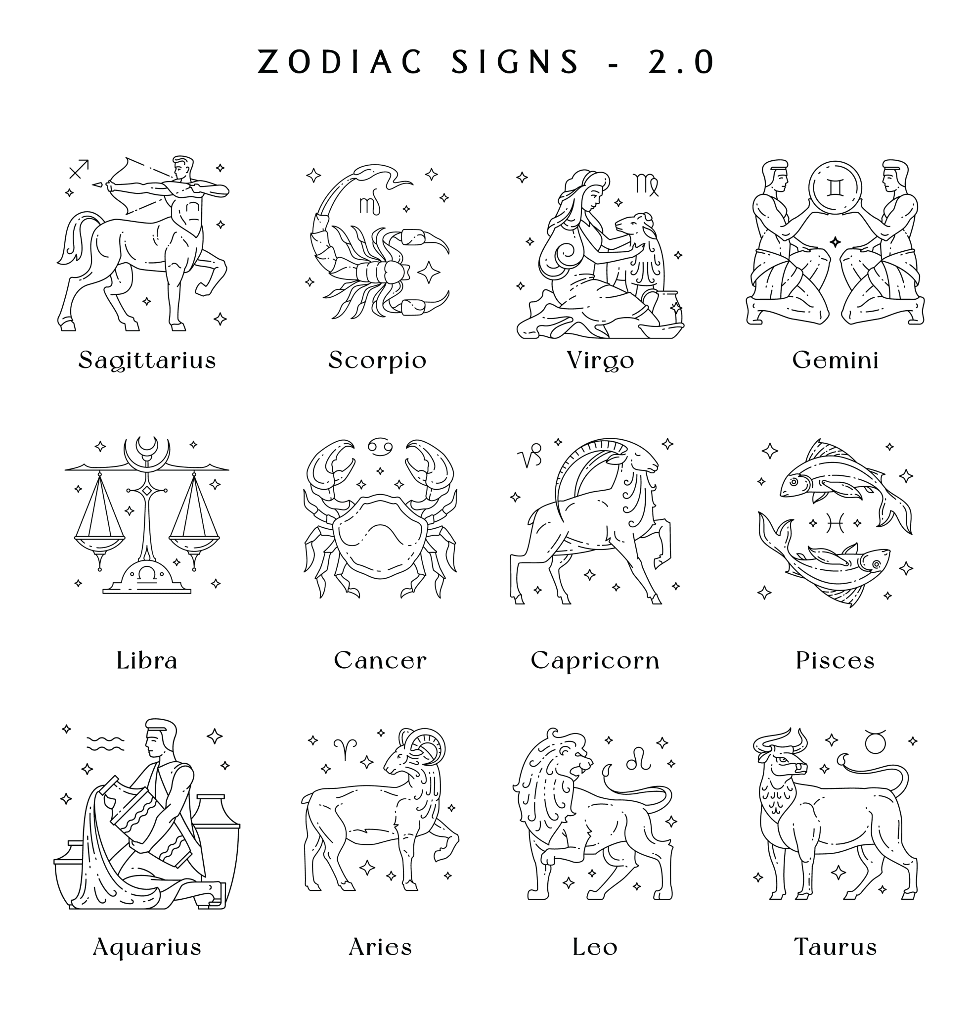 Personalized - Black Tumbler - Zodiac - LemonadeHome