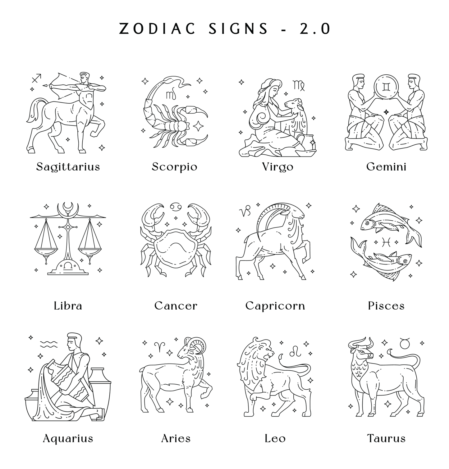 Personalized - Black Tumbler - Zodiac - LemonadeHome