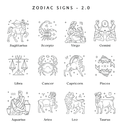 Personalized - Black Tumbler - Zodiac - LemonadeHome
