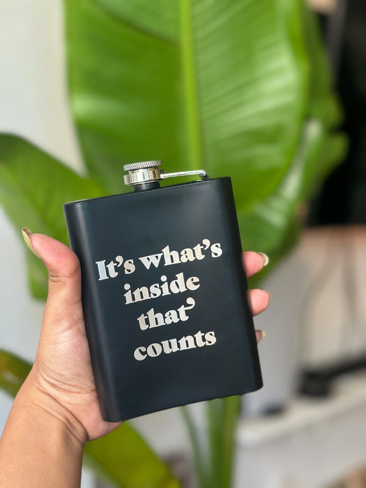 Personalized - Blackout Flask - Black - LemonadeHome