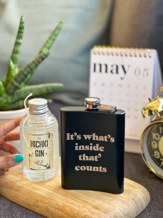 Personalized - Blackout Flask - Black - LemonadeHome