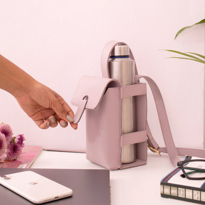 Personalized Bottle bag - Vegan Leather - Lemonade