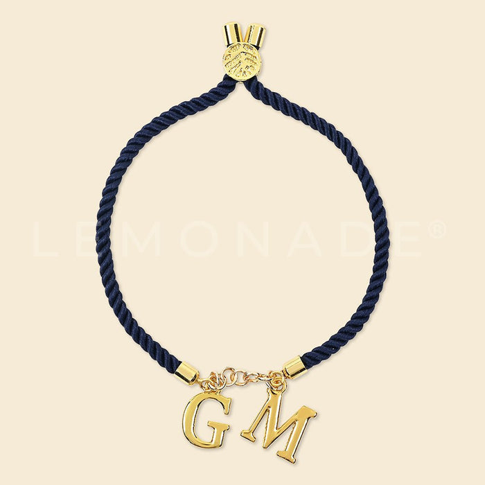 Personalized - Bracelet - With Two Initials - LemonadeLuxe Gifting