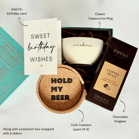 Personalized - Brews & Bliss Hamper with Gift Box - LemonadeLuxe Gifting