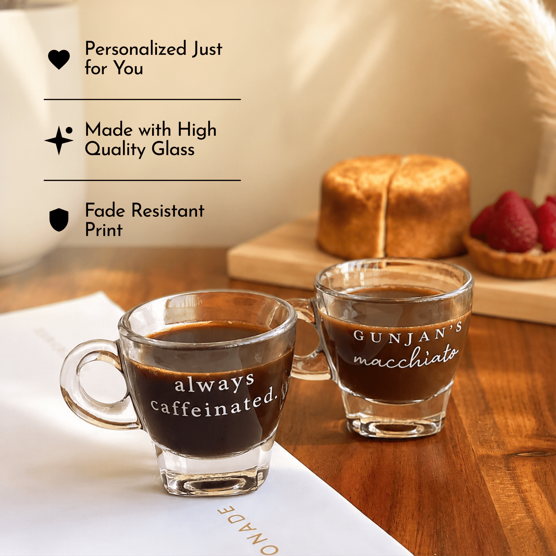 Personalized - Cafe Macchiato Mug | Espresso Mug - LemonadeHome