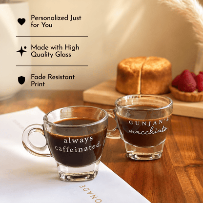 Personalized - Cafe Macchiato Mug | Espresso Mug - LemonadeHome
