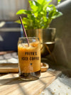 Personalized - Can Glass With Straw - Grande - Standard - LemonadeHome