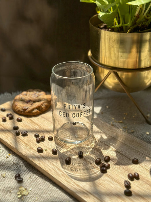 Personalized - Can Glass With Straw - Grande - Standard - LemonadeHome