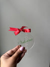 Personalized - Christmas Acrylic Mini Plate - Clear - LemonadeLuxe Gifting