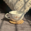 Personalized - Classic White Cappuccino Cup : Brush Font | Artisan Collection - LemonadeHome