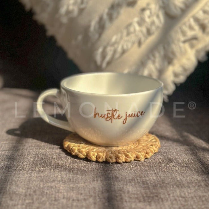 Personalized - Classic White Cappuccino Cup : Brush Font | Artisan Collection - LemonadeHome