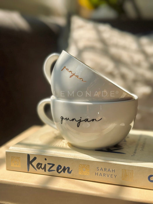 Personalized - Classic White Cappuccino Cup | Cappuccino Mug | Artisan Collection - LemonadeHome