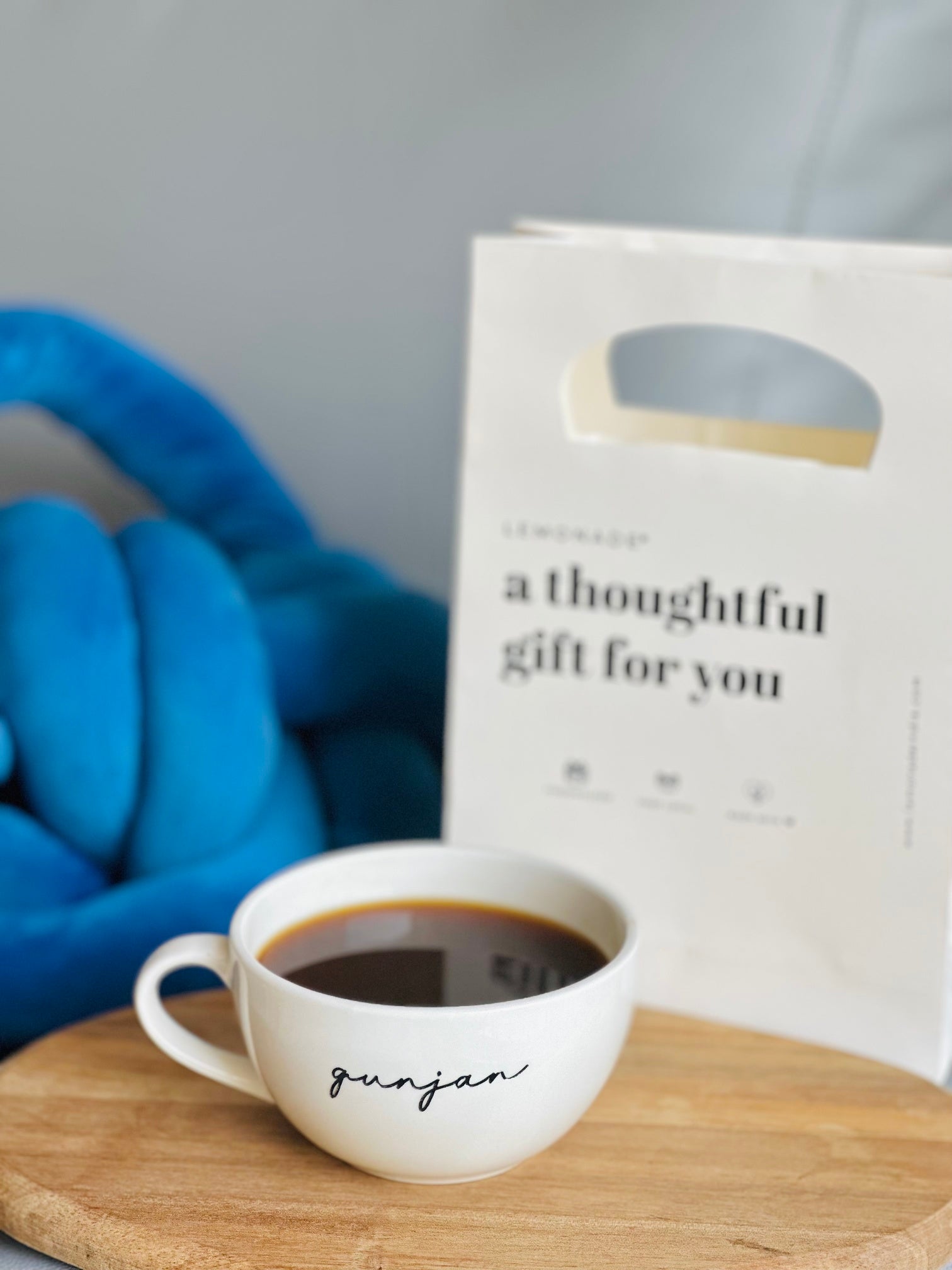 Elegant white customized cappuccino mug, perfect for gifting