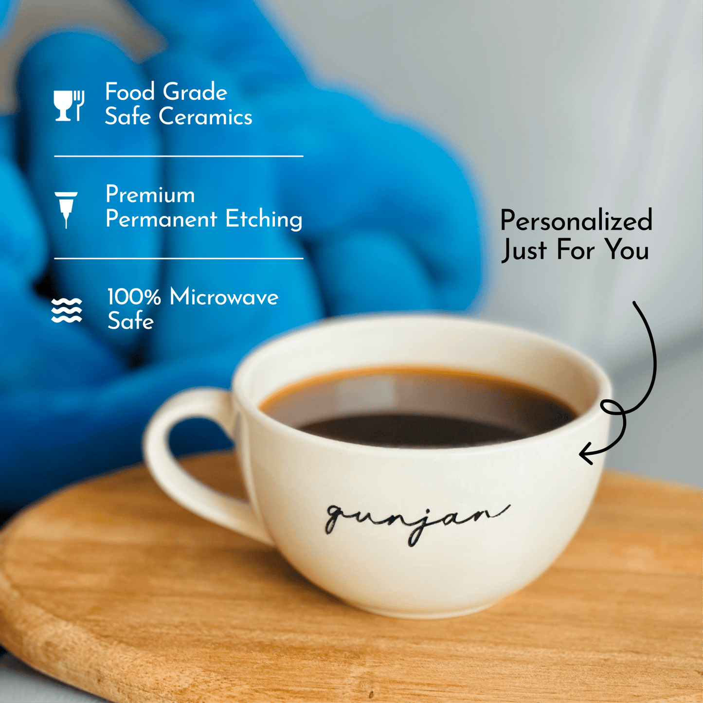 Personalized - Classic White Cappuccino Cup | Cappuccino Mug - LemonadeHome