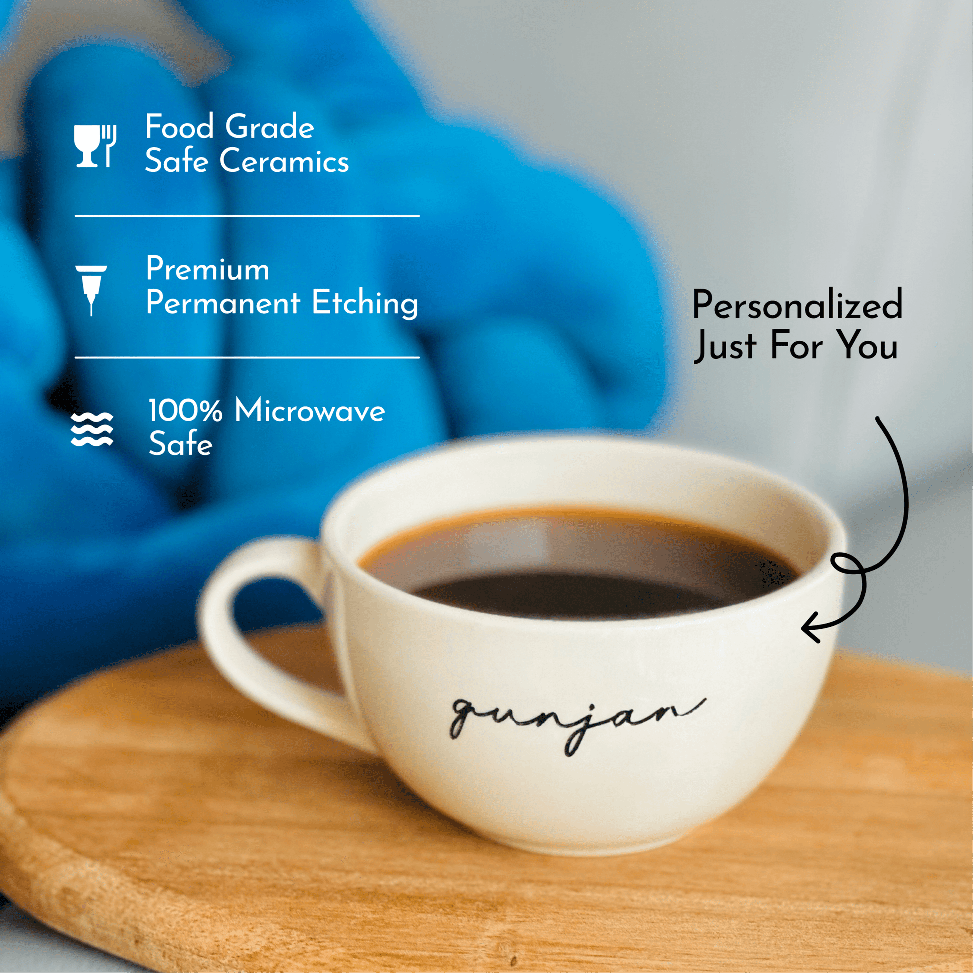 Personalized - Classic White Cappuccino Cup | Cappuccino Mug - LemonadeHome