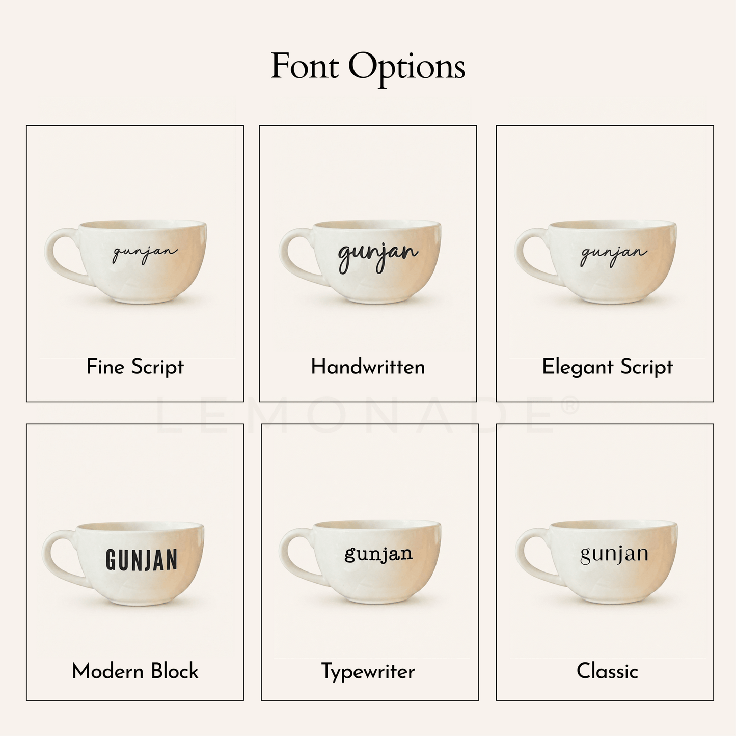 Personalized - Classic White Cappuccino Cup | Cappuccino Mug - LemonadeHome