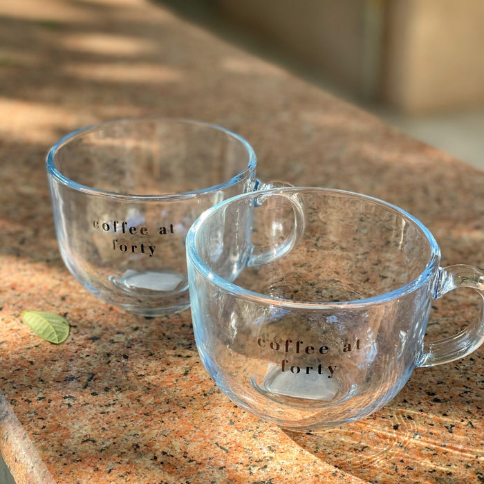 Personalized - Clear Mug | Soup Mug - Black - LemonadeHome