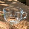 Personalized - Clear Mug | Soup Mug - Black - LemonadeHome