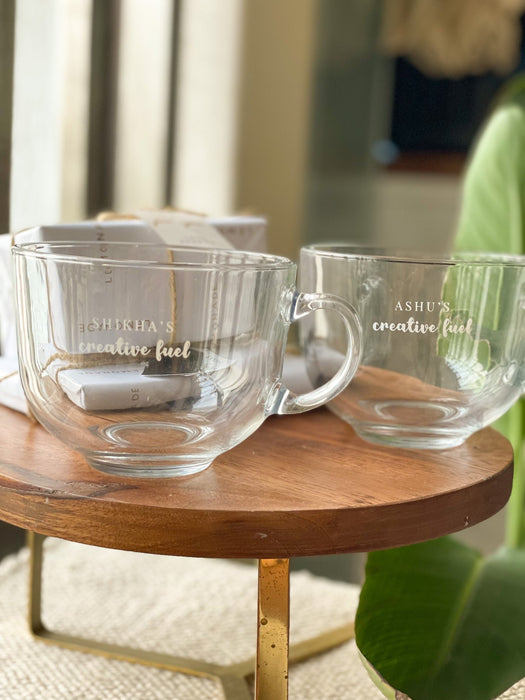 Personalized - Clear Mug | Soup Mug - Creative Fuel - LemonadeHome