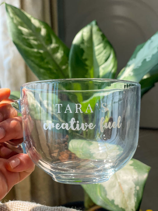 Personalized - Clear Mug | Soup Mug - Creative Fuel - LemonadeHome